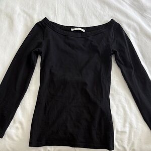 Zara Black Long Sleeve  Audrey Hepburn Women's Top